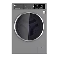 Modern Gray Front Loading Washing Machine With Circular Door And Control Panel 3d model