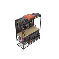 Garage Tool Organization Setup With Hanging Tools Workbench And Storage Bins
