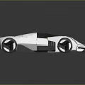 Futuristic White Sports Car With Sleek Design Transparent Roof And Black Wheels