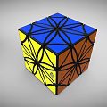 Colorful Rubik's Cubes Display Twisted Intricate Geometric Shapes And Complete Cube