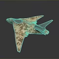 Camouflage Painted Military Aircraft Model With Aerodynamic Design And Detailed Structure
