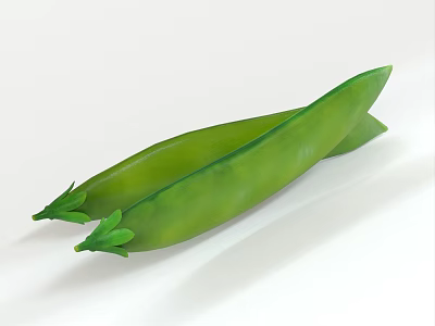 Fresh Green Pea Pods With Vibrant Color And Healthy Vegetable Option 3d model