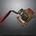 Industrial Metal Valve With Red Handle And Connection Port For Pipeline Control Equipment