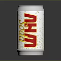 Aluminum Soda Can With Silver Surface Red ADVOC Text And Yellow Bubbles