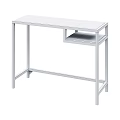 Modern Console Table With Glass Top And Lower Shelf Design 3d model