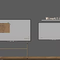Standing And Wall Mounted Whiteboards With Minotli Sign And Kraft Paper Clips