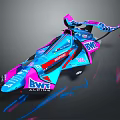 Colorful Alpine BWT Race Car With Blue Pink Livery And Aerodynamic Design