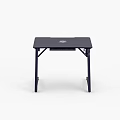 Modern Entertainment Desk With Black Surface Metal Frame And Cup Holder