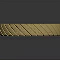 Elegant Shiny Golden Bracelet With Diagonal Stripe Design For Daily Use