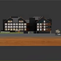 Modern Detached Villa Exterior Design With Gray Roof Brick Walls And Landscaped Courtyard Driveway