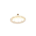 Modern Luxurious Crystal Chandelier With Gold Metal Frame And Disc Shaped Crystals For Elegant Interior