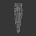 Sci Fi Red Black Interstellar Spaceship Design With Detailed Aerospace Engines And Structure 3d model