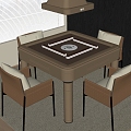 Modern Mahjong Table and Chair Mahjong Table Chess and Card Table Single Chair Leisure Chair 3d model