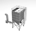 Industrial Dust Collector with Square Body Top Guardrail Ladder and Pipe for Efficient Dust Removal