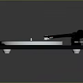 Modern Black Turntable With Smooth Vinyl Platter And Adjustable Tonearm Design 3d model
