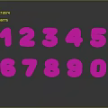 Gold Balloon Numbers From 1 To 0 With Shiny Reflections On Dark Background