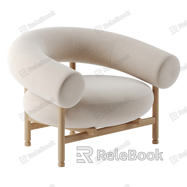 Modern Single Sofa Leisure Chair Single Chair Chair Velvet Chair model