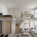 Minimalist Loft Apartment With Light Wood Furniture