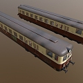 Cartoon Train Train Low Poly Train Subway Tram 3d model