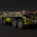 Military Camouflage Utility Truck With 8 Wheel Design And Cargo Bed