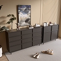 Modern Black Entrance Cabinet Sideboard Cabinet Balcony Cabinet Storage Cabinet Entrance Cabinet 3d model