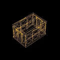 Storage basket toolbox plastic frame goods frame fruit frame 3d model