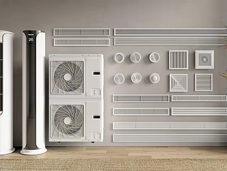 Modern air conditioner air outlet air conditioner outlet 3d model