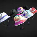 Seven Colorful Fisherman Hats With Gradient And Tie Dye Patterns