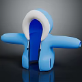 Blue Hooded Jacket with White Lining and Stylish Design for Daily Wear