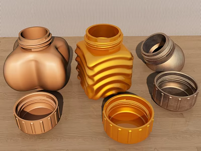 Post-modern bottle kettle container 3d model