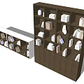Modern Wooden Bookcases With Multiple Shelves Holding Books White Decorative Items And Storage Boxes