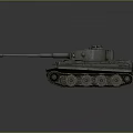 Historical Military Tank 3D Model With Detailed Turret Metal Tracks And Long Barrel
