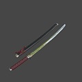 Honda Temple Authentic Knife Straight Blade 3d model