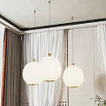Modern chandelier spherical chandelier combination 3d model
