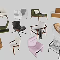 Stylish Modern Leisure Chairs with Comfortable Seats Wooden Frames and Soft Upholstery