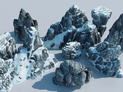 Natural Stone And Wood Decorative Elements With Rustic Home Design 3d model