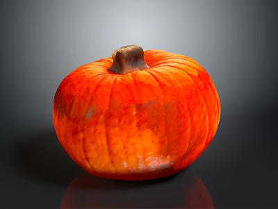 Fresh Orange Pumpkin As Healthy Food Option For Autumn Recipes 3d model