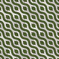 Wavy Stone Tiles And Grass Pattern In Outdoor Landscape Design