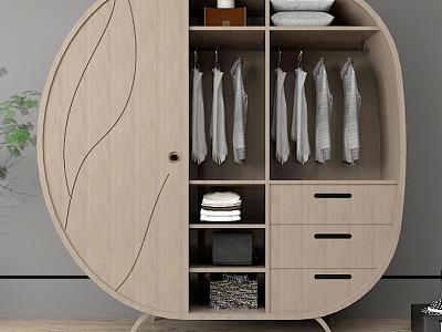 wardrobe shape cabinet round cabinet model