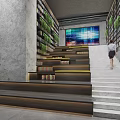 modern library 3d model