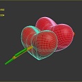 Heart-shaped wreath cartoon heart Christmas ring Christmas ornament grass ring Christmas wreath wreath 3d model