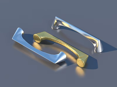 Door handle hardware 3d model