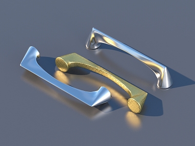 Door handle hardware 3d model