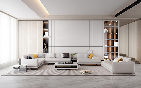 modern living room 3d model