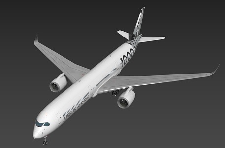 modern airliner 3d model