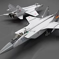 Two Russian Supersonic Military Fighter Jet Models With Red Star And Number 01