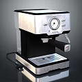 Modern Electric Coffee Machine With Stainless Steel Body And Control Knob