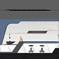Modern Front Office Front Desk 3d model