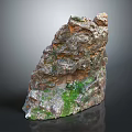 Natural Stone with Rugged Surface Moss Covered Authentic Organic Texture Details 3d model
