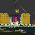 Modern High Rise Residential Buildings With Waterfront View Reflection And Green Surroundings